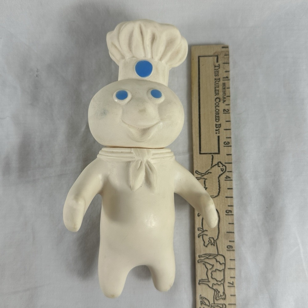Vintage 1970s Pillsbury Dough Boy 1971 & Girl 1972 Rubber Dolls Poppin Set of 2 - Picture 16 of 16